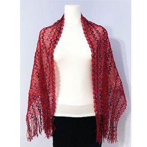 Women's Elegant Red Scarf